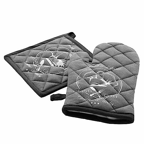 Douceur d'Intérieur Grand Chef Guanto e Presina, 18 x 28 cm e 20 x 20 cm, Cotone Stampato