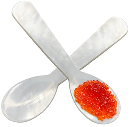 Uinnossvc 2 Pezzi Madre Del Cucchiaio Di Perla Classico Caviale Cucchiaio Cucchiaio Da Uovo Madre Di Perla, Cucchiaio Di Caviale Cucchiaio Di Caviale Mamma Di Madre Di Per