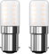 BHMAOYN Lampadina 12V 24V B15D LED 4W Bianca Calda 2700K,Per camper,Solare, Camper marino,Frigorifero,Macchina da cucire,Ventilatore estrattore,Confezione da 2