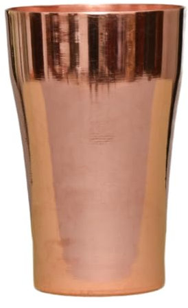 Fenteer Tasse aus reinem Kupfer, Kupferbecher, 400 ml, multifunktionaler Kupferkaffeebecher, Kupferwasserbecher für Tee, Hochzeit, heißes und kaltes Wasser, Ohne Griff