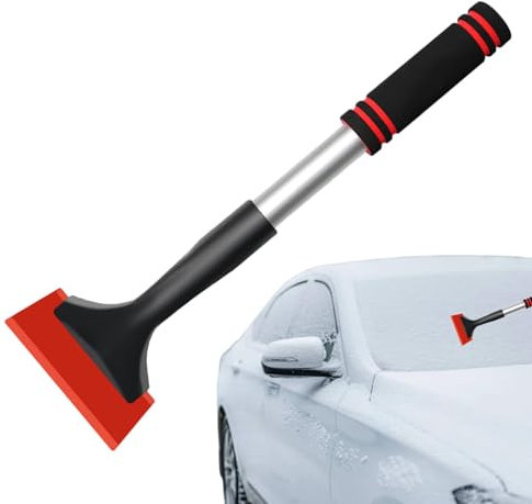 Raschietto per finestre - Detergente per parabrezza per auto, ideale per climi freddi | Strumento per neve con impugnatura in schiuma, accessorio invernale per la maggior parte dei veicoli