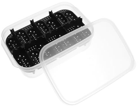 FONDOTIN Box Reptilienzuchtbox Reptilienbedarf Eierablagen Für Gefüllte Eier Turner Gehege Eidechsentank Gefrierschrank Insektenzuchttank Reptilien Inkubationsschale Deckel Fisch Mini