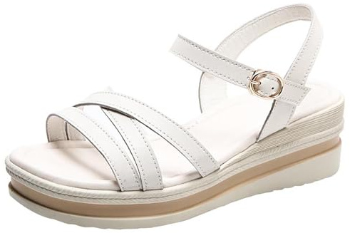 Genérico Sandalias con Plataforma Mujer Zapatos Fiesta Comodos Ligero Sandalia con Tiras en T Sandalias Doradas Mujer Noche,Apto paraPaseo Urbano,Fiesta de Jardín,Festival de Música