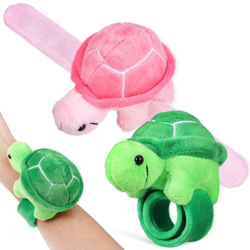 Yardwe 2piezas Muñeca De Tortuga De Peluche Pulsera De Rellena Diseño De Dibujos Animados Pulsera De Para Fiestas De Cumpleaños De Fiesta Adultos
