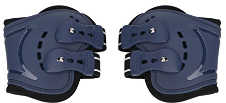 Botas de pata trasera de caballo, botas de menudillo ajustables y transpirables, protector de pata de caballo que absorbe impactos con diseño antideslizante, forro de neopreno (L (31 cm/12,2