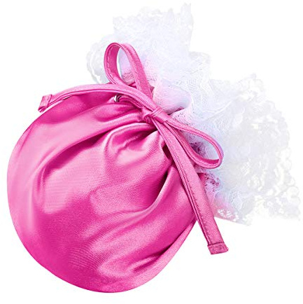 Freebily Sissy String Slip Homme Dentelle C-String Tanga à Cordon Bulge Poche Pénis Thong Élastique sous-Vêtements Satin Plaisir Lingerie Briefs Rose Vif Taille Unique