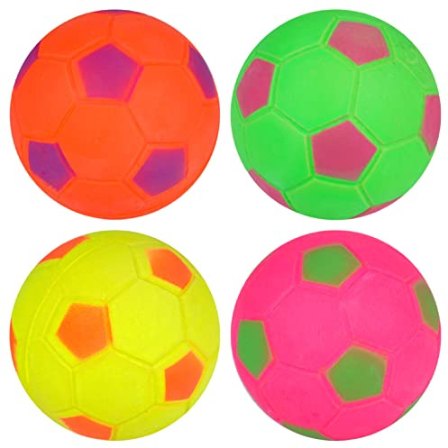 PartyPack 4 palline per saltare, enormi flummies da calcio, diametro 6,2 cm, palla per rimbalzo, da lanciare, per feste di compleanno per bambini, regalo di luna lavaball, palla di gomma, bouncing Bam