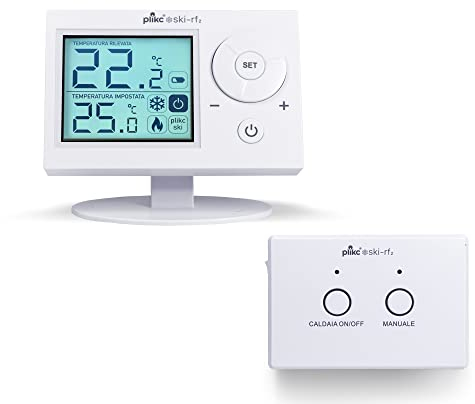 Plikc Termostato ambiente digitale SKI 2 RF (Bianco Wireless)