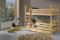 KEF IGA Etagenbett Kinder 80x160 cm - Holz Kinderbett - für Zwei Kinder - Holzbett mit Schubladen - Massivholz Kinder Bett mit Lattenrost - Kiefer - mit Matratze - Leiter Universal
