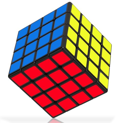 KOSTACHI Speed Cube 4x4, Cubo Mágico Profesional 4x4x4 Negro, Cubo 4x4 Juguetes y Juegos para Hombres y Niños