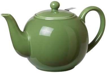 TEA SHOP - Tetera Bright Wild Green 1 L - De porcelana con infusor - Filtro de acero inoxidable - Accesorios para té o infusiones