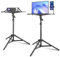 VEVOR Support de Projecteur et d’Ordinateur Portable, Trépied pour Vidéoprojecteur Hauteur Réglable 68,5-160 cm, Stand de Vidéoprojecteur avec Plateau et Support de Téléphone, Maison Bureau Studio