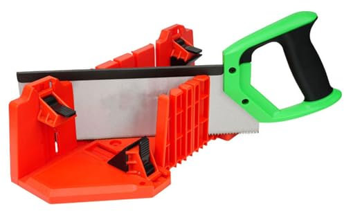 rflaueo 1pc High Impact Plastic Miter Box 3 Way Action Hacksaw Miter Box for Woodworking(U267-1)