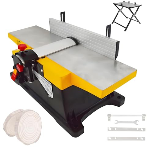 Feiphla Rejuntadora De Sobremesa, Cepilladora Regruesadora De Sobremesa, Profundidad De Corte Ajustable De 0 A 3 Mm, para La ProduccióN De Obras De Arte (DIY) Planer(FoldingStand)