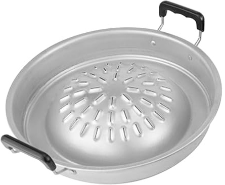 Housoutil Bandeja para Asar Multifunción para Barbacoa de Metal 30 Cm Parrilla Portátil para Picnic y Camping Resistente al Calor Utensilio para Cocinar al Aire Libre