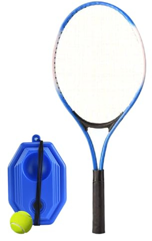 Enkel tennistränare Rebound Ball Bärbar tennisövningsverktyg Förbättra slagfärdigheter för nybörjare och avancerade spelare PE Metallmaterial Racket Basset