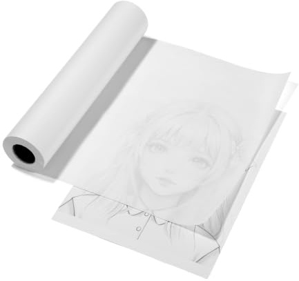 30 cm×50 m rulle med transparentpapper, 26 g/m² skissrulle, mönsterpapper | silkespapper, kalkerpapper, arkitektpapper, transparentpapper för teckning, skisser och presentförpackningar