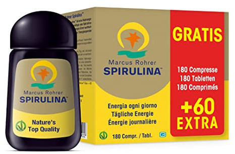 MARCUS ROHRER SPIRULINA 180 compresse in vetro Miron (+60 compresse gratis)