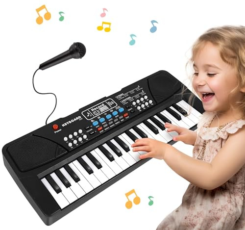 Piano pour Enfants, 37 Touches Clavier électronique de Jouets avec Microphone pour Garçon Filles Cadeau éducatif Convient aux de Plus de 3 Ans