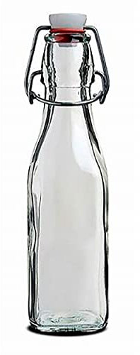 Hogar y Mas Botella de Vidrio con tapón mecanico con diseño Swing 6,5X6,5X27,5 50cl