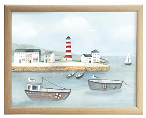 Knietablett mit Kissen, Motiv: nautische Küste