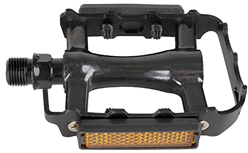 M-Wave Fahrradpedal Steady-A 2, Aluminium, schwarz, Trittfläche: 62 x 90 mm (LxB)