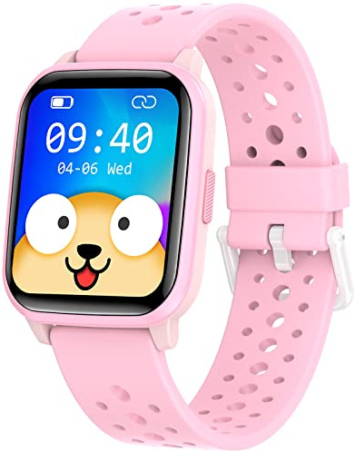 HENGTO Orologio Fitness Tracker per Bambini, Orologio Intelligente Bambini Impermeabile IP68 con Contapassi, Frequenza Cardiaca, Monitor del Sonno, Regalo per Ragazzi Ragazze Adolescenti 6-16 (Pink)