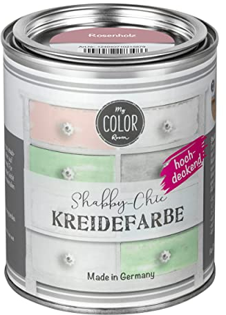 My COLOR Room Shabby Chic Kreidefarbe 750 ml - Rosenholz - Küchenmöbellack und Möbelfarbe ohne Schleifen. Wasserbasiertes Chalk Paint, für Holz & mehr mit hoher Deckkraft u. schnell trocknend