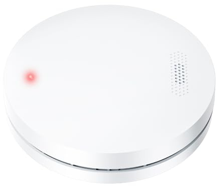 Rilevatori di fumo con 10 anni di durata della batteria - certificato Tüv, allarmi antincendio, 85 dB, piatto, autonomo, bianco, 1 pezzo