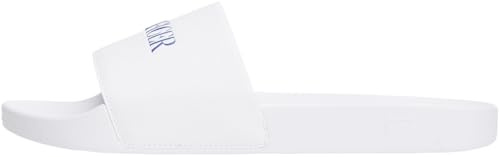Tommy Hilfiger Chanclas Hombre Print Tumble con logotipo, Blanco (White), 46