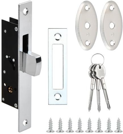 Cerradura Puerta Exterior Resistente A La PresióN, Cerradura Puerta Interior De AleacióN De Aluminio, Adecuado Para Cerraduras Con Puertas De Cristal Con Marco De 23-60 Mm De Espesor