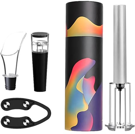Ensemble d'accessoires pour vin, tire-bouchon manuel pour vin de 4 pièces, kit ouvre-bouteille manuel de 4 pièces, accessoire de barre de tire-bouchon facile, ouvre-bouteille de vin pour serveur et