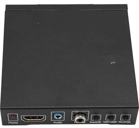 HD Video Converter, 1080P SCART Till HDMI Video Audio Converter Adapter, HDMI Sound Converter Ersättning för Hemmet (EU)