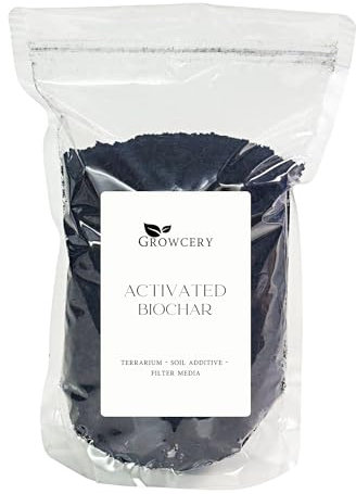 Pure Activated Biochar - Premium Organic Soil Amendment for Enhanced Plant Growth, Soil Health, Terrariums - Natural Carbon-Rich Additive for Sustainable Gardening and Eco-Friendly Agriculture (1L)