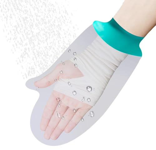 Protezione da doccia per mano e braccio, protezione in gesso impermeabile per adulti, protezione per le dita in caso di lesioni, copertura per calco della mano per docce post-operatorie, polso e dita