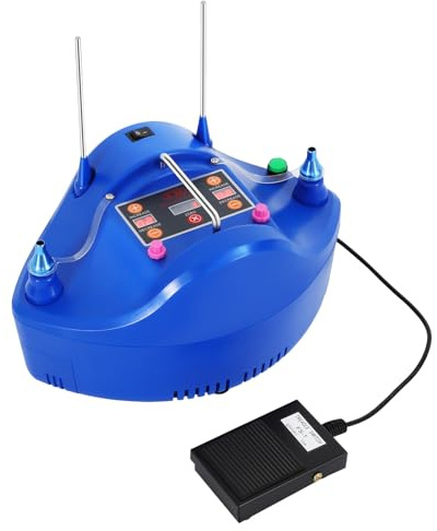 Soplador eléctrico para globos, 1200 W bomba eléctrica para globos, 2 varillas, pedal e inflado, adecuado para inflar redondos de más de 5 pulgadas
