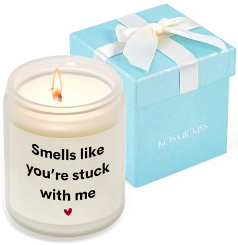 Anniversary Candle Gifts for Boyfriend Girlfriend, Funny Gifts Lavender Scented Candle, Romantic Gift for Women Men, Christmas, Valentines Day