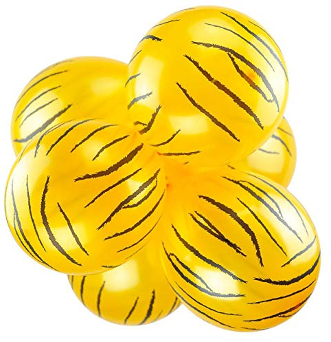 Happium 10Pcs 12 Printed Latex Balloons, Kids Theme Birthday Party, Farm Safari Animal Theme Balloons Theme Birthday Party Kids Puppy Birthday Party Decoration (Tiger)