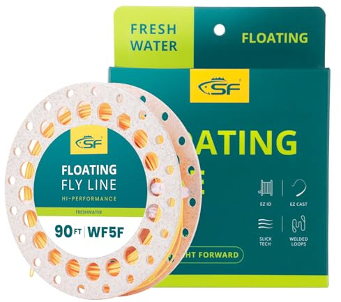 SF Fly Fishing Line Weight Forward Floating Fly Line for Fly Fishing 3wt 4wt 5wt 6wt 7wt 8wt 100ft Double Welded Loops