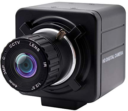 Svpro 1080P Full HD USB-Webkamera 2 MP CMOS OV2710 4 mm Objektiv mit manuellem Fokus CS-Mount-Kamera Hohe Bildrate 30 fps/60 fps/100 fps USB-Kamera-Desktop für Linux Windows Android, Plug-and-Play