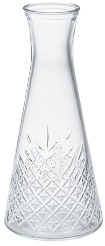 Queensway Home & Dining Glass Wine Carafe Jug Water Juice Pitcher Tableware Dishwasher Safe 940ml 26cm