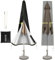 QLSXLB Funda Sombrilla Jardín Exterior Impermeable, Tela Oxford 420D Funda Sombrilla Terraza 190x32/50cm, Funda Parasol Playa con Cremallera Anti Viento, Anti UV, Resistente a la rotura- Negro