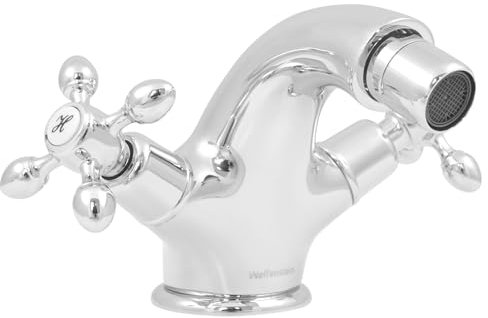 Welfenstein Bidetarmatur Nostalgie BA-FV7-T Retro Kreuzgriff Messing verchromt