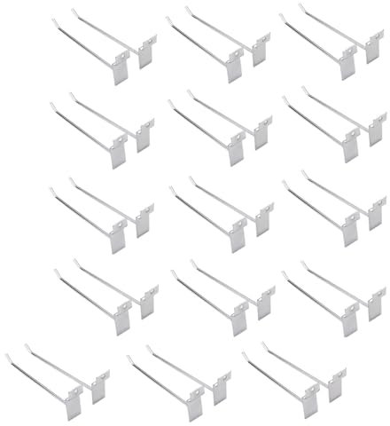 Ganchos para tablero perforado, Ganchos de pared de listones de 9,8 pulgadas, ganchos for paneles de exhibición, 30 ganchos de tablero de listones for panel, ganchos de lujo de pared de listones de gr
