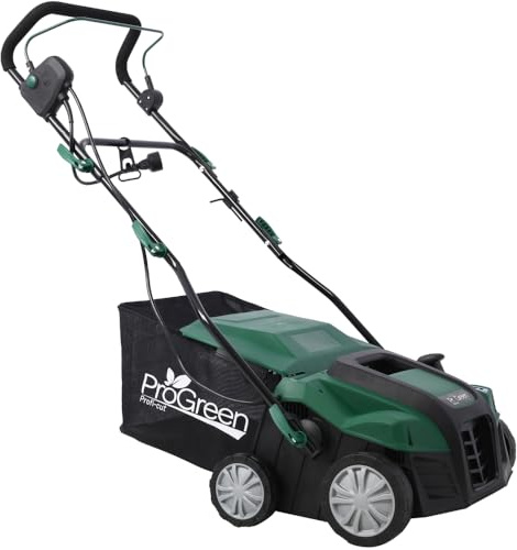 2-in-1 Electric Dethatcher and Scarifier, Garden Scarifier with Removable 58QT Collection Bag, High-Speed 3600 RPM Motor for Lawn Care and Thatch Removal (16-Inch 15Amp 58QT)