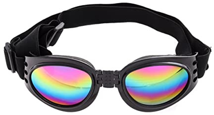 BESPORTBLE Lunettes De Soleil pour Animaux De Compagnie Pliables avec Protection UV Et Vent Sangle Réglable pour Chiens Et Chats en Plein Air Confort Et Sécurité pour Randonnée Et Conduite