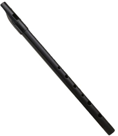 träblåsinstrument Traditionell plåt 6-håls metallflöjt träblås plåt flöjt bärbara musikinstrument(Black)