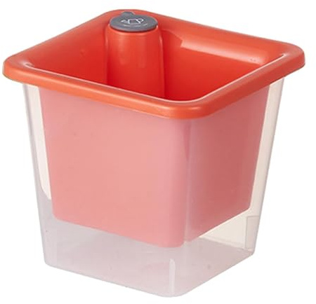 kowaku Maceta de Autorriego para, Maceta Y Suelo para Plantar, Depósito de Agua Transparente para Estanterías, Rojo