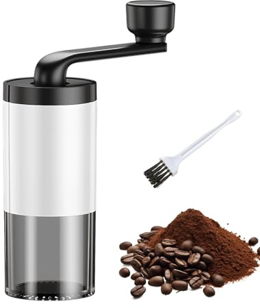 Molinillo de Café Manual,Molinillo Café con Núcleo de Molienda de Cerámica,Molinillo de Café Portátil con Cepillo,Máquina para Moler Café Grosor para Espresso, Hogar, Oficina, Viajes y Camping