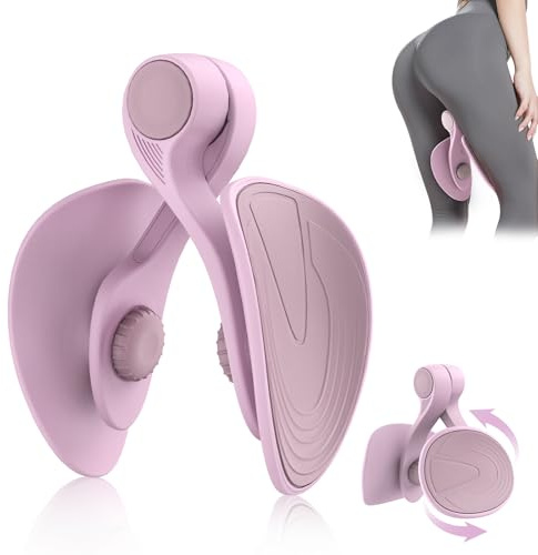 Kegel Exerciser, Pelvic Floor Muscle Exercise Devices for Women, Inner Thigh Exerciser Leg Workout Equipment Thigh Trainer for Male Hip Trimmer Inner Thigh Toner Workout (Pink)